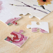 Mijn tuinbloemen (waterverf techniek) legpuzzel (Zijkant)