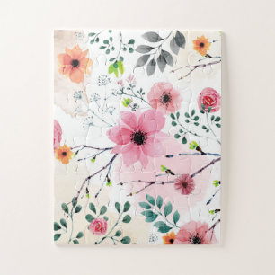 Mijn tuinbloemen (waterverf techniek) legpuzzel