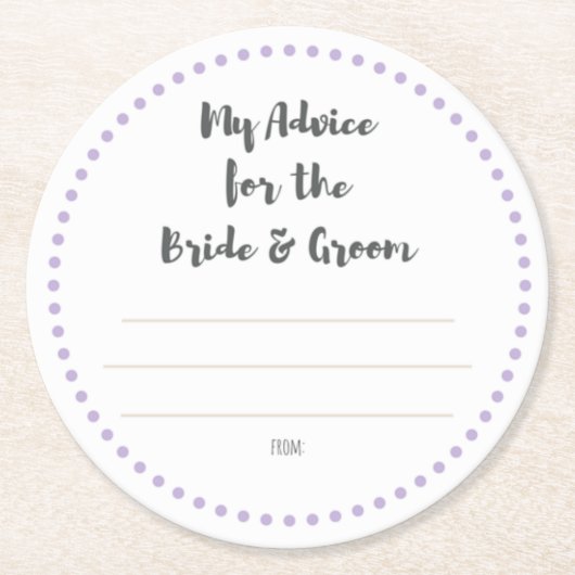 mijn "twee cent" ronde kartonnen onderzetter (Voorkant)