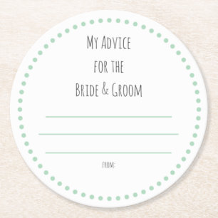 mijn "twee cent" ronde kartonnen onderzetter