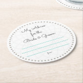 mijn "twee cent" ronde kartonnen onderzetter (Gebogen)