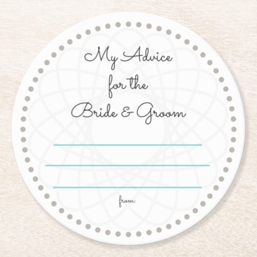 mijn "twee cent" ronde kartonnen onderzetter (Voorkant)