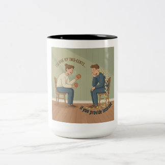 Mijn Twee Cent Tweekleurige Koffiemok