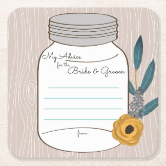 mijn "twee cent" vierkante kartonnen onderzetter