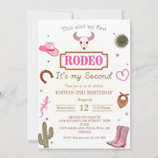 Mijn Tweede Rodeo 2e Verjaardag Cowboy Kaart