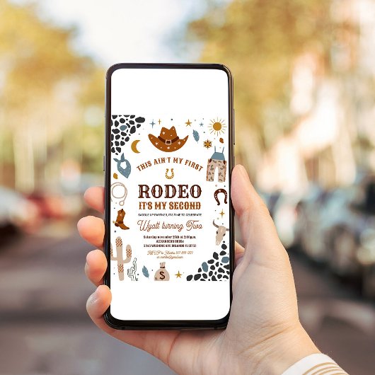 Mijn tweede Rodeo Cowboy Ranch Southwestern verjaa Kaart