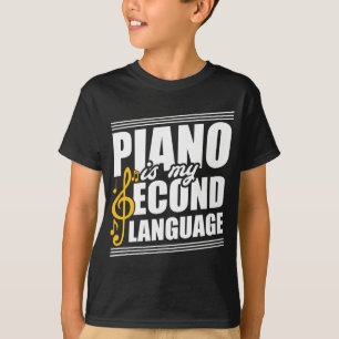Mijn tweede taal is Piano Player Gift T-shirt