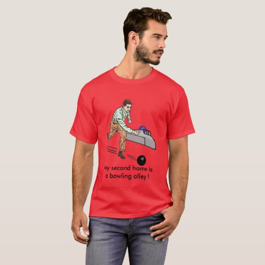 Mijn tweede thuis is een Bowling Alley T-shirt (Voorkant volledig)