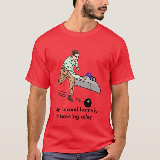 Mijn tweede thuis is een Bowling Alley T-shirt (Voorkant)