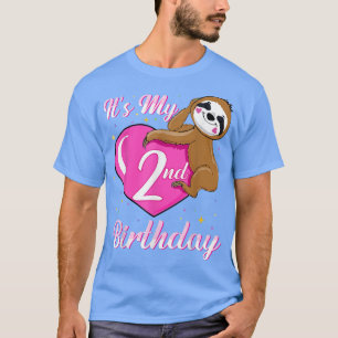 Mijn tweede verjaardag is het roze glimlachende th t-shirt