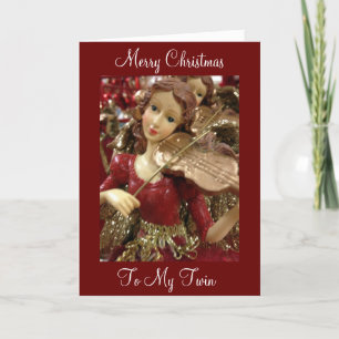 MIJN TWIN, BESTE VRIEND/ÉÉN DIE IK KAN AANTEKENEN  FEESTDAGEN KAART