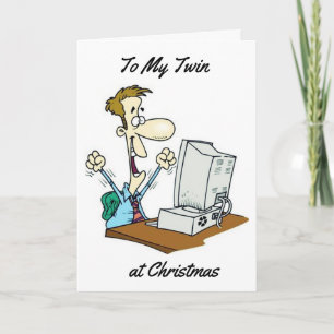 MIJN ***TWIN BROER*** MET KERST FEESTDAGEN KAART
