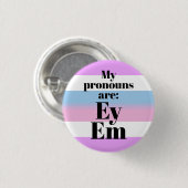 Mijn uitspraken zijn: Ey Em - bigender flag Ronde Button 3,2 Cm (Voorkant /achterkant)