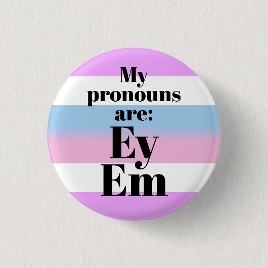 Mijn uitspraken zijn: Ey Em - bigender flag Ronde Button 3,2 Cm (Voorkant)