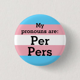 Mijn uitspraken zijn: Per Pers - Transvlag Button