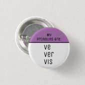 Mijn uitspraken zijn Ve Ver Vis Ronde Button 3,2 Cm (Voorkant /achterkant)