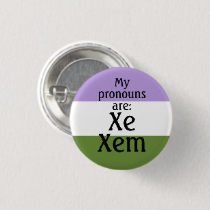 Mijn uitspraken zijn: Xe Xem - vlag voor seksqueer Ronde Button 3,2 Cm
