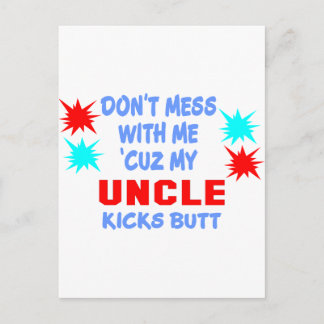 MIJN UNCLE KICKS MAAR BRIEFKAART