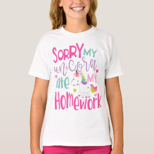Mijn Unicorn at mijn Shirt van het huiswerk, Unico