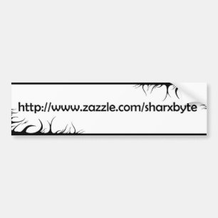 Mijn URL (Wit, zwarte tekst) Bumpersticker