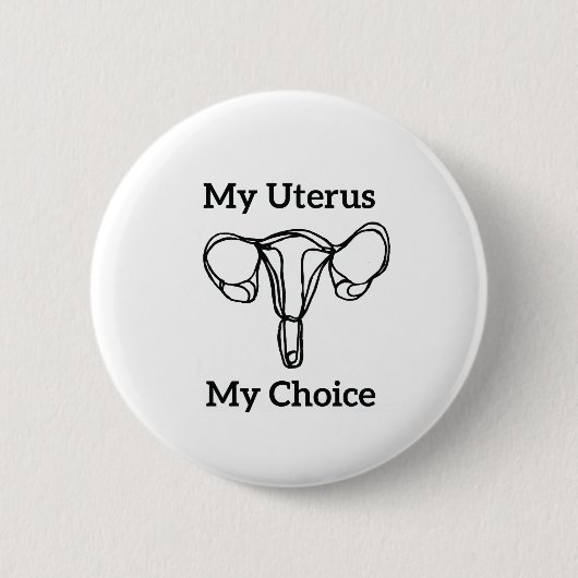 Mijn Uterus Mijn favoriete Button Feminist Pro-cho (Voorkant)
