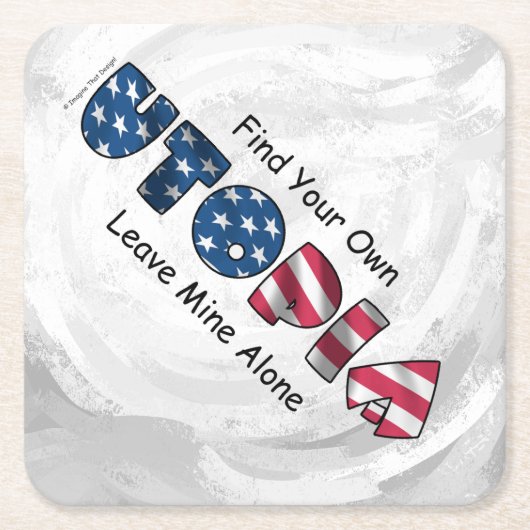 Mijn Utopia Vierkante Kartonnen Onderzetter (Voorkant)