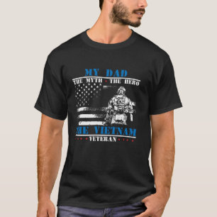 Mijn vader de mythe de held de legende vaderdag v t-shirt