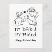 Mijn vader en mijn vriend zijn blij met Vaderdag Briefkaart (Voorkant)