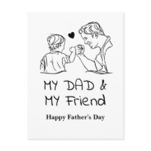 Mijn vader en mijn vriend zijn blij met Vaderdag