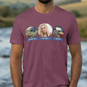 Mijn vader foto voetbal vader film vader Tri-Blend shirt
