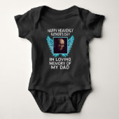 Mijn vader Happy Heavenly Fathers Day, Custom Afbe Romper (Voorkant)