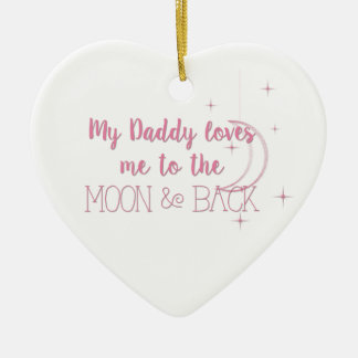 Mijn vader houdt van me naar de maan en terug keramisch ornament
