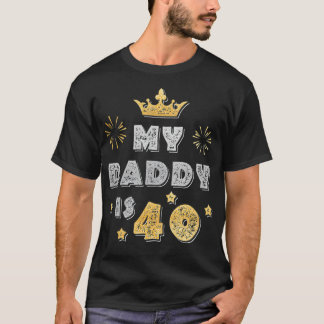 Mijn vader is 40 grappige cadeautjes voor vader vo t-shirt