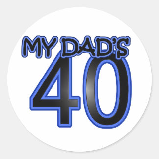 Mijn vader is 40 ronde sticker