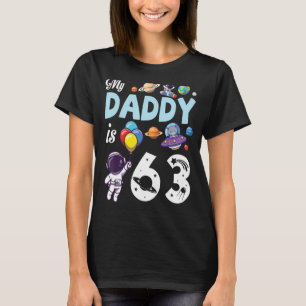 Mijn vader is 63 jaar oud, gelukkig dagje vader Pa T-shirt