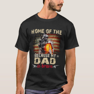 Mijn vader is dapper thuis van de vrije trotse leg t-shirt