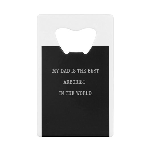 Mijn vader is de beste artiest ter wereld kredietkaart flessenopener (Voorkant)