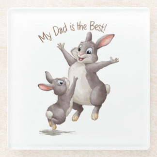 Mijn vader is de beste. glazen onderzetter