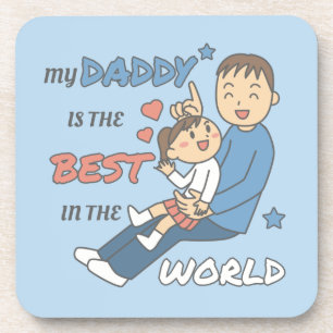 Mijn vader is de beste Schattigee Vaderdag Bier Onderzetter