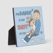 Mijn vader is de beste Schattigee Vaderdag Fotoplaat (Voorkant)