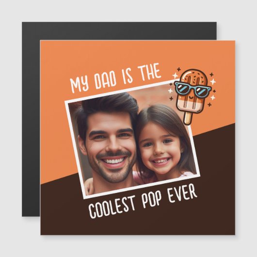 Mijn vader is de coolste Pop ooit aangepaste foto (Voorkant / Achterkant)