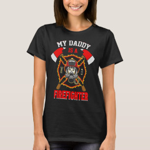 Mijn vader is een brandweerman trotse zoon dochter t-shirt