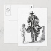 Mijn vader is een Cowboy Briefkaart (Voorkant / Achterkant)