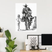 Mijn vader is een Cowboy Poster (Thuiskantoor)