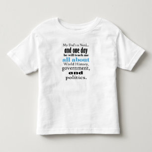 Mijn vader is een geschiedenisnerd, Toddler Jersey Kinder Shirts