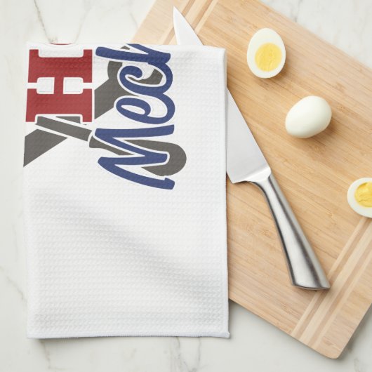 Mijn vader is een hete mechaniek theedoek (Quarter Fold)