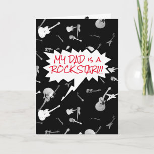 Mijn vader is een rockster gitaren binnen ook Groe Kaart