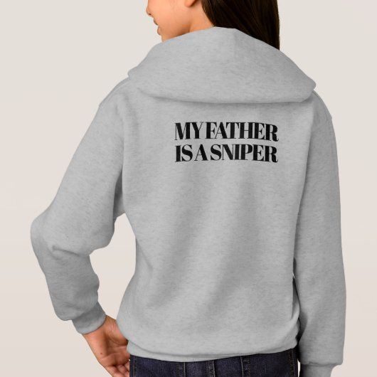 Mijn vader is een SNIPER Hoodie Kind (Achterkant)