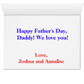 Mijn vader is het Man | Vaderdag van jong kind (Binenzijde Horizontaal (Onderkant))