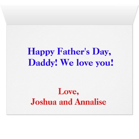 Mijn vader is het Man | Vaderdag van jong kind (Binenzijde Horizontaal (Onderkant))